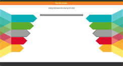 Desktop Screenshot of odzyskiwanie-danych.biz